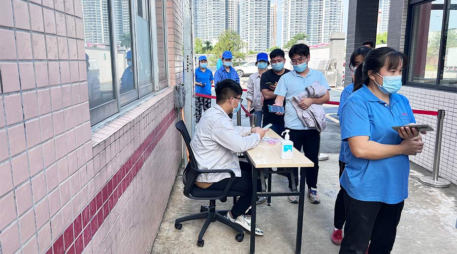 迅速防疫！金環(huán)電器積極配合醫(yī)護人員上門測核酸！