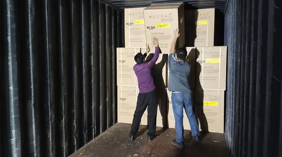 挑燈夜戰(zhàn)，順利完成客戶Argos的滾筒干衣機(jī)出貨